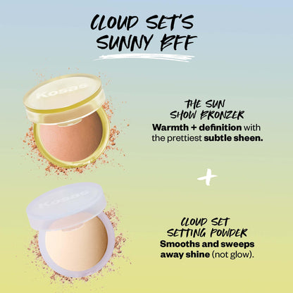 Kosas Sun Show Glowy Warmth Baked Bronzer - Contouring Powder for Cheekbones, Nose & Jawline - Enriched with Concentrated Fatty Acids - Talc-Free, Vegan & Hypoallergenic - Waves - Maple Wellness Supplements