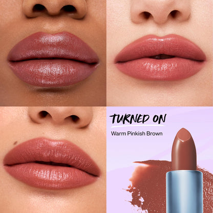 Kosas Weightless Lip Color Nourishing Satin Lipstick - High Impact Lip Color with Clean Formula - Comfy Feel & Soft Finish - Turned On - Maple Wellness Supplements