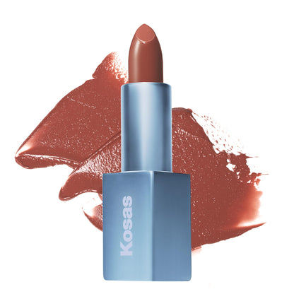 Kosas Weightless Lip Color Nourishing Satin Lipstick - High Impact Lip Color with Clean Formula - Comfy Feel & Soft Finish - Turned On - Maple Wellness Supplements