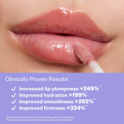 Kosas Wet Lip Oil Gloss - Hydrating Lip Plumping Treatment with Hyaluronic Acid & Peptides, Non-Sticky Finish (Unbuttoned) - Maple Wellness Supplements