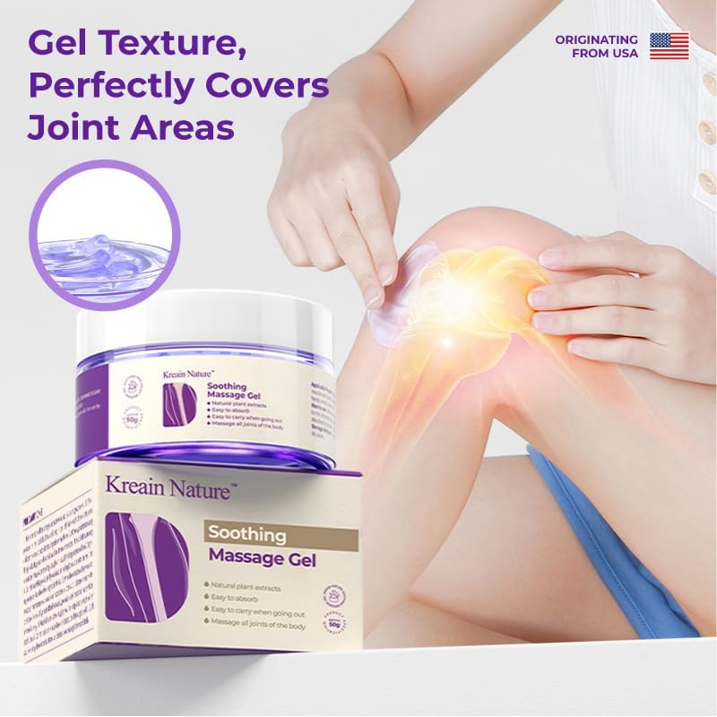 Kreain Nature 2 PCS Joint Gel Purple Soothing Massage Gel Soothes Knees, Lumbar, Neck, Back, Shoulders, Hands, and Feet, 1.76 oz - Maple Wellness Supplements
