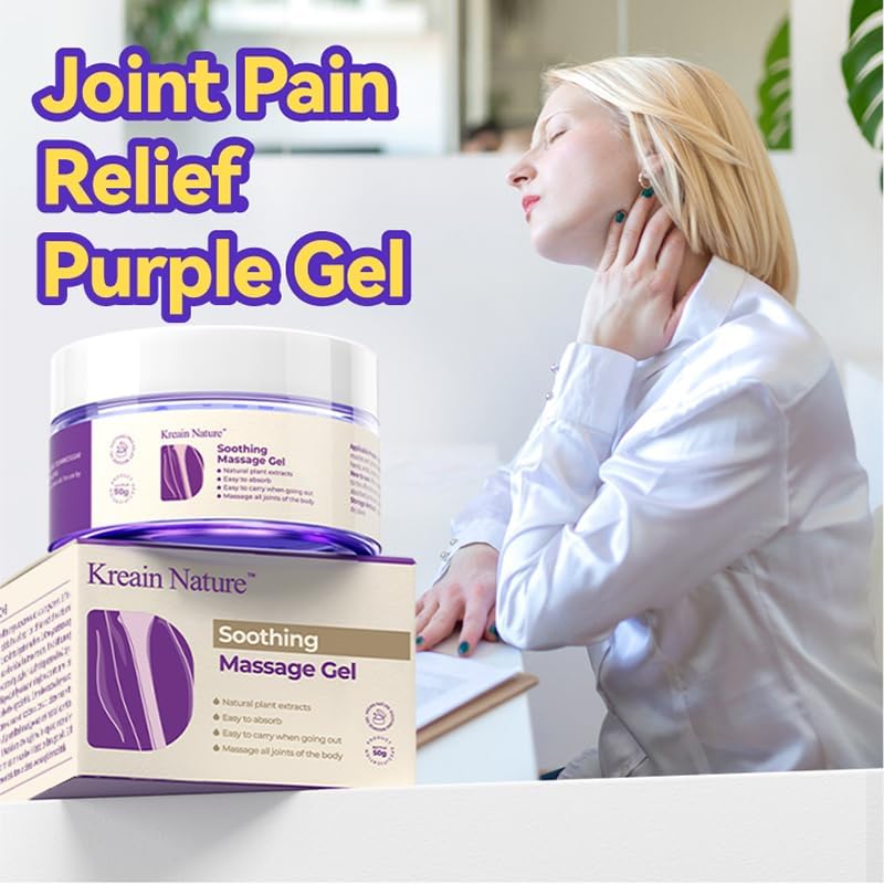 Kreain Nature 2 PCS Joint Gel Purple Soothing Massage Gel Soothes Knees, Lumbar, Neck, Back, Shoulders, Hands, and Feet, 1.76 oz - Maple Wellness Supplements