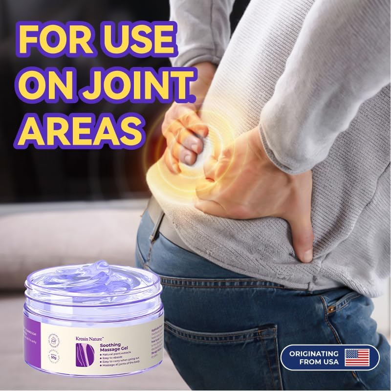 Kreain Nature 2 PCS Joint Gel Purple Soothing Massage Gel Soothes Knees, Lumbar, Neck, Back, Shoulders, Hands, and Feet, 1.76 oz - Maple Wellness Supplements