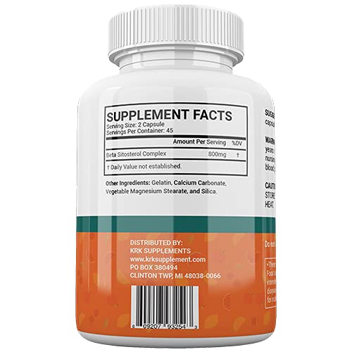 KRK SUPPLEMENTS Bundle Combo for 3 Total Bottles of Beta Sitosterol 800mg - Maple Wellness Supplements