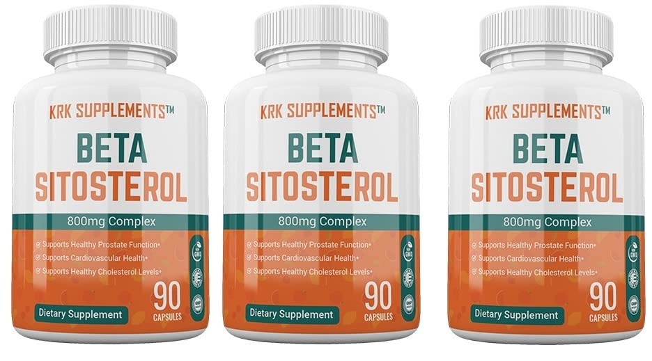 KRK SUPPLEMENTS Bundle Combo for 3 Total Bottles of Beta Sitosterol 800mg - Maple Wellness Supplements