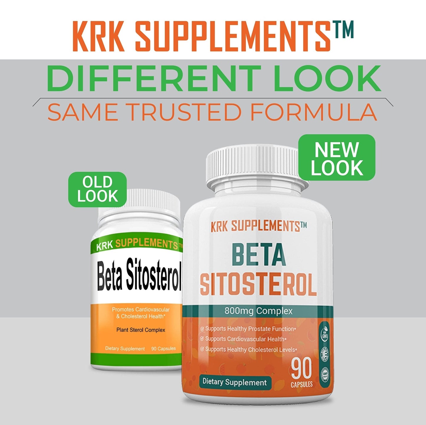KRK SUPPLEMENTS Bundle Combo for 3 Total Bottles of Beta Sitosterol 800mg - Maple Wellness Supplements