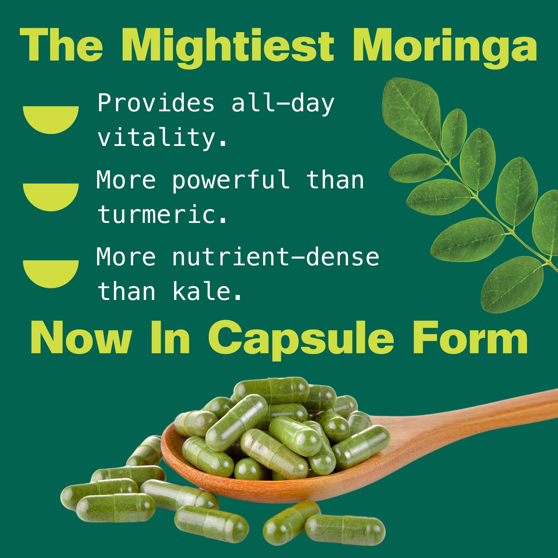 KULI KULI Organic Pure Moringa Capsules, 60 CT - Maple Wellness Supplements