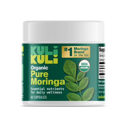 KULI KULI Organic Pure Moringa Capsules, 60 CT - Maple Wellness Supplements