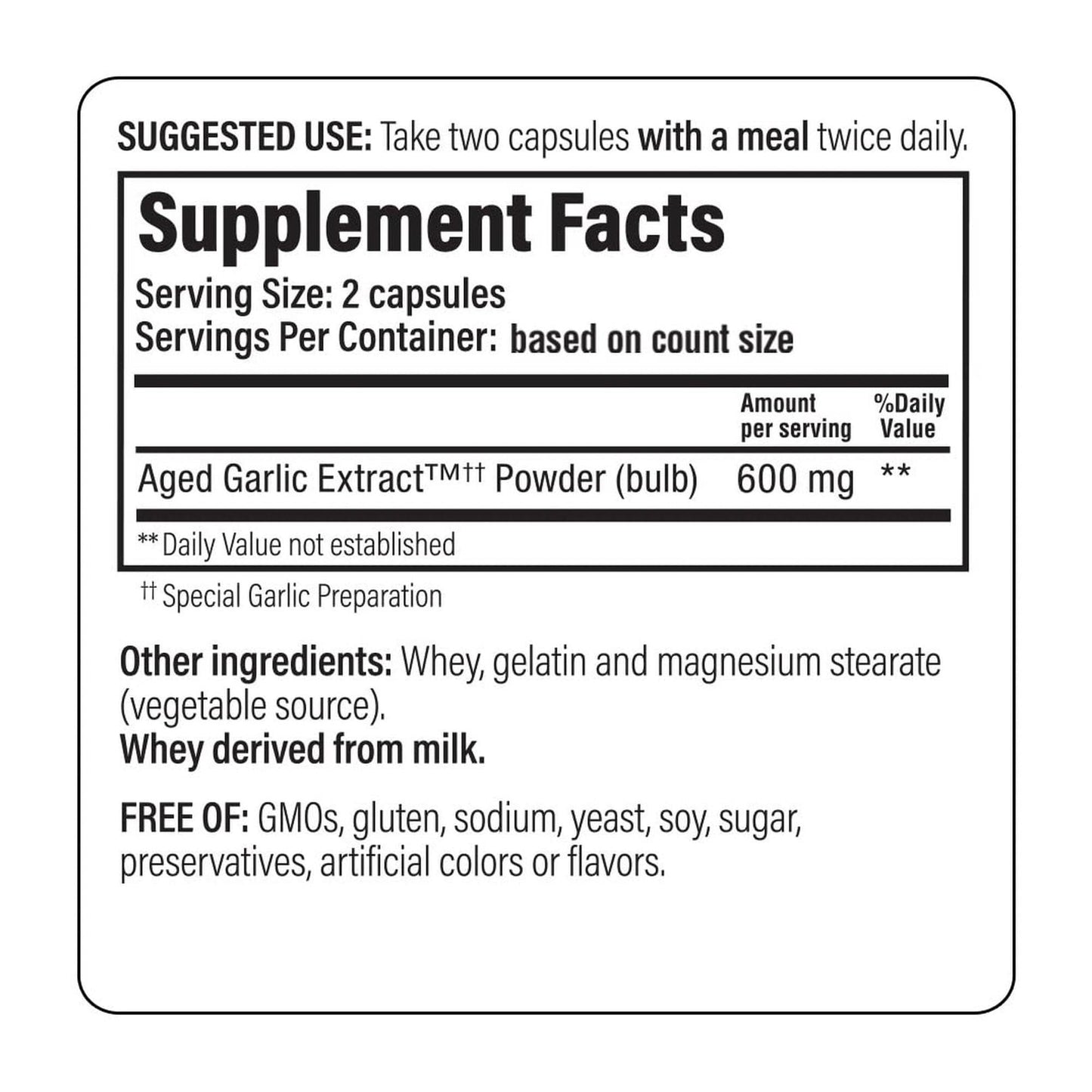 Kyolic Aged Garlic Extract Formula 100, Cardiovascular Health*, 300 Capsules. - Maple Wellness Supplements
