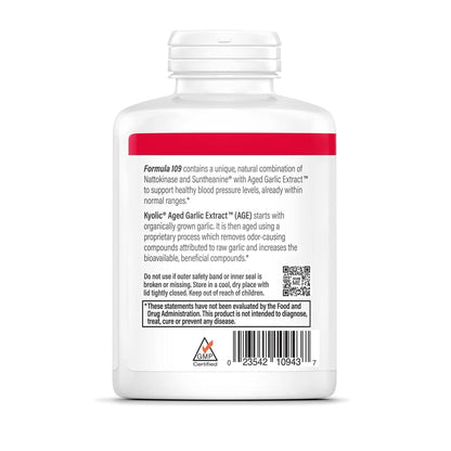 Kyolic Aged Garlic Extract Formula 109, Blood Pressure Health*, 240 Capsules - Maple Wellness Supplements