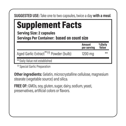 Kyolic Aged Garlic Extract Formula 200, Cardiovascular & Immune*, Reserve, 120 Capsules - Maple Wellness Supplements