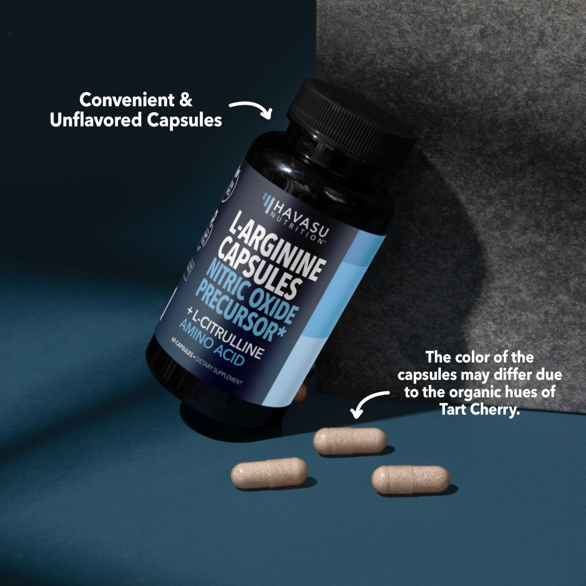 L-Arginine Capsules with L-Citrulline - Nitric Oxide Supplement - L Arginine and L Citrulline Blend - 60 Count - Vegan, Non-GMO Capsules for Performance - Maple Wellness Supplements