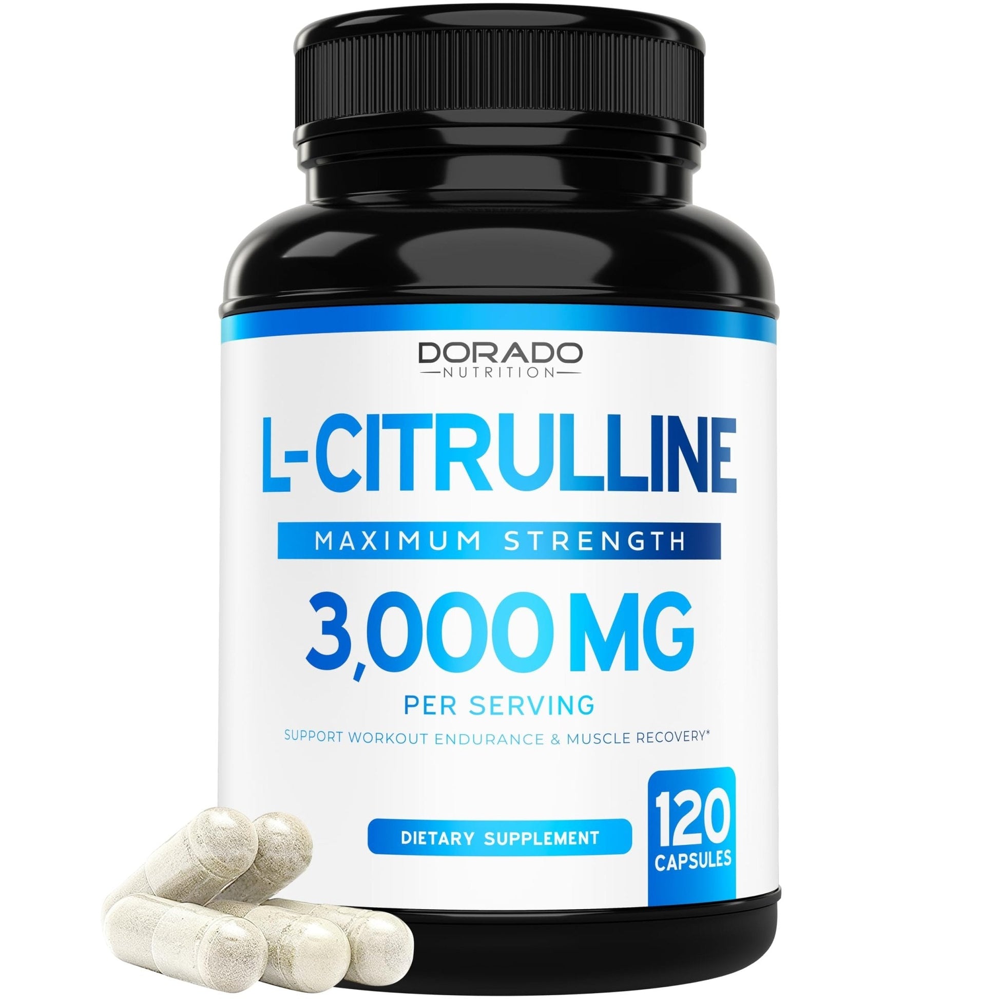 L Citrulline 3000mg Supplement (120 Capsules) Support L Arginine & Nitric Oxide Pills - L-Citrulline For Men & Women - Muscle Recovery & Pump Supplement - 3rd Party Tested - Maple Wellness Supplements
