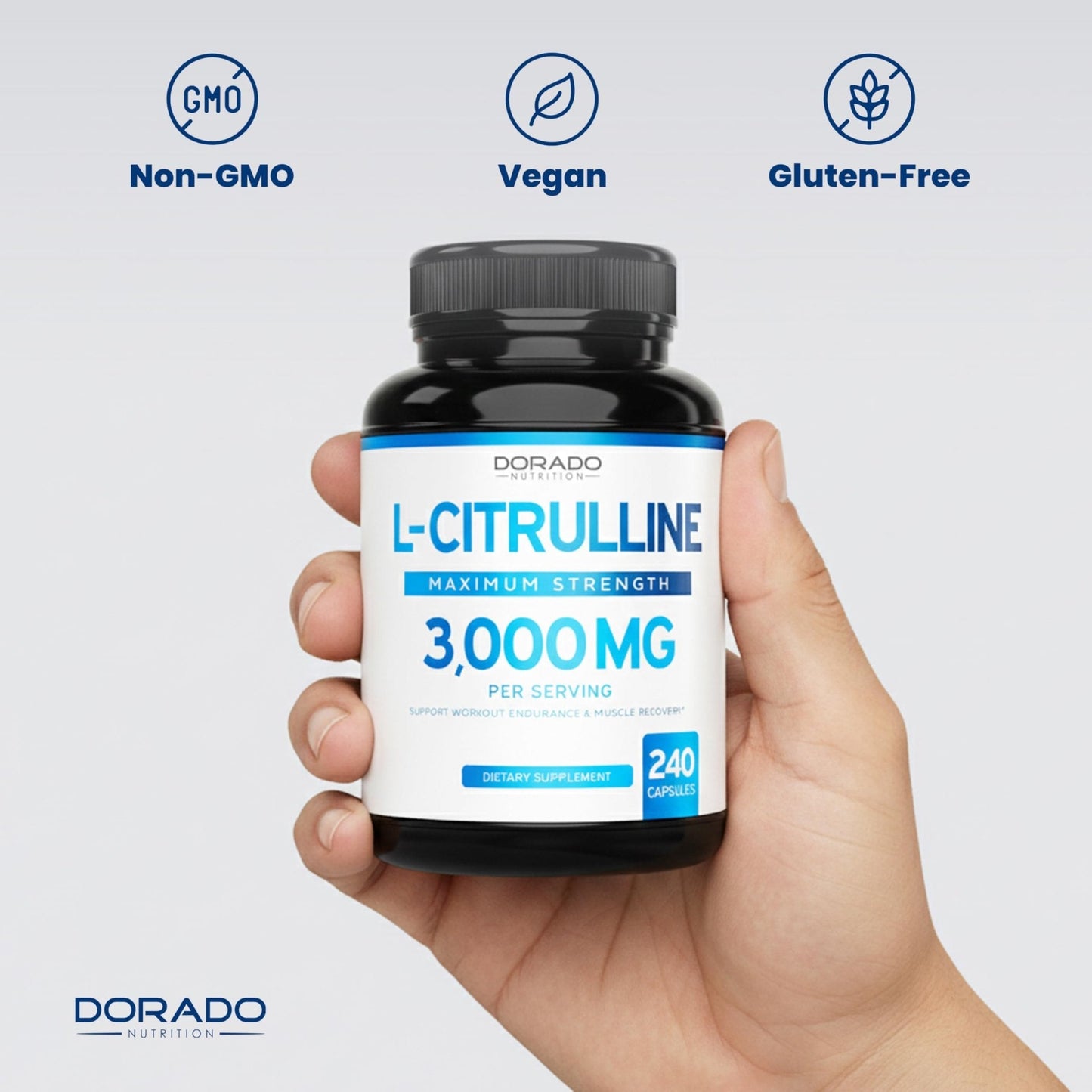 L Citrulline 3000mg Supplement (240 Capsules) Support L Arginine & Nitric Oxide Pills - L-Citrulline For Men & Women - Muscle Recovery & Pump Supplement - Maple Wellness Supplements