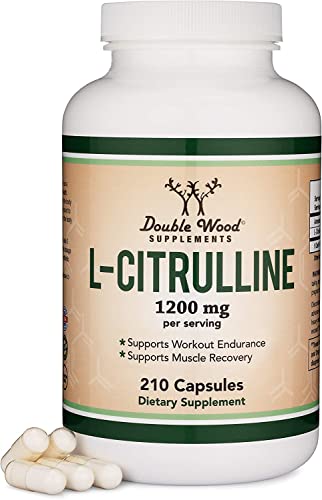 L Citrulline Capsules 1,200mg Per Serving, 210 Count (L-Citrulline Increases Levels - Maple Wellness Supplements