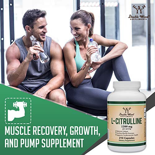 L Citrulline Capsules 1,200mg Per Serving, 210 Count (L-Citrulline Increases Levels - Maple Wellness Supplements
