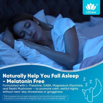 L Theanine Calm Gummies 500mg, Sugar-Free Liposomal L-Theanine Supplement, w/Safforn, Magnesium Glycinate, GABA, Ashwagandha, Algae Omega-3, Vitamin D3 B12 - Maple Wellness Supplements