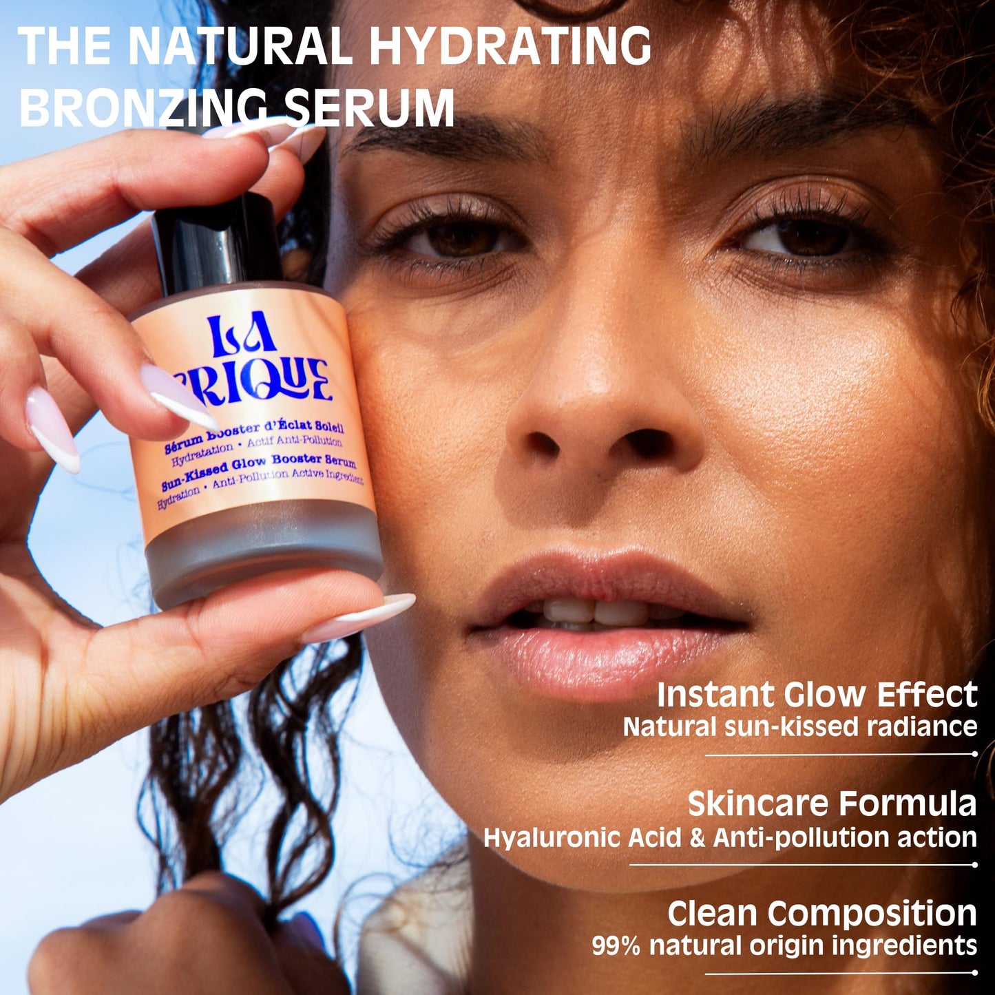 La Crique Bronzing Face Serum - Hydrating Bronzing Drops with Hyaluronic Acid & Anti-Pollution Protection - Natural Sun-Kissed Glow for All Skin Types - Vegan Friendly, Clean Beauty - 1 fl oz - Maple Wellness Supplements