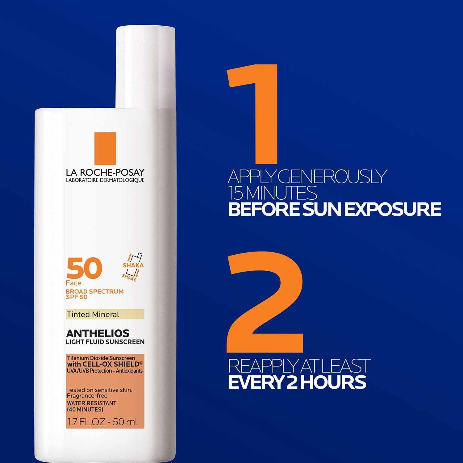 La Roche Posay Anthelios 50 Mineral Tinted Ultra Light Sunscreen Fluid 50ml/1.7oz - Maple Wellness Supplements