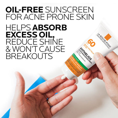 La Roche-Posay Anthelios Clear Skin Sunscreen Dry Touch SPF 60, Oil Free Sunscreen For Face, Oil Absorbing, Broad Spectrum SPF - Maple Wellness Supplements