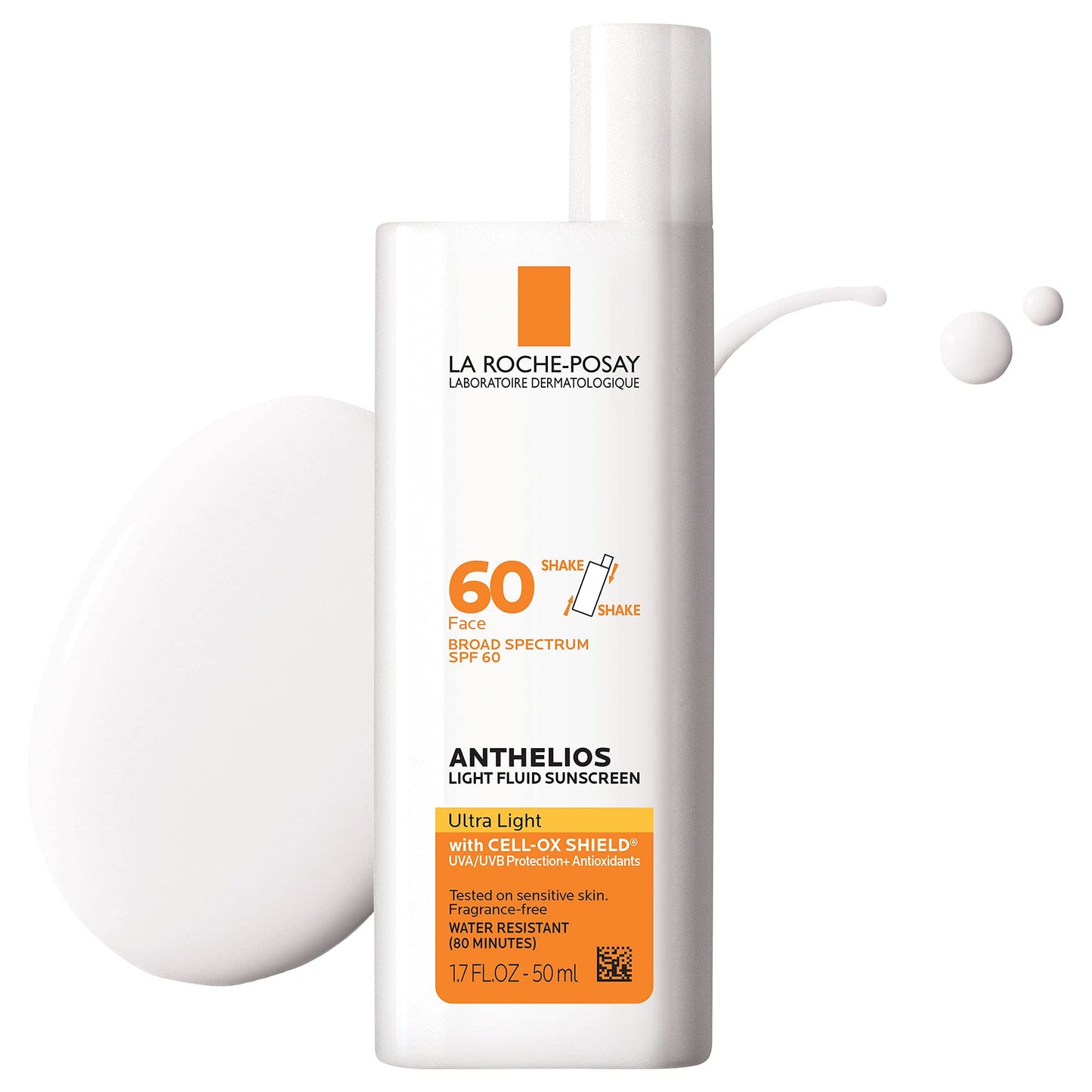 La Roche-Posay Anthelios Light Fluid Facial Sunscreen SPF 60, Lightweight Sunscreen For Face, Fluid Texture, Broad Spectrum SPF + Antioxidants - Maple Wellness Supplements