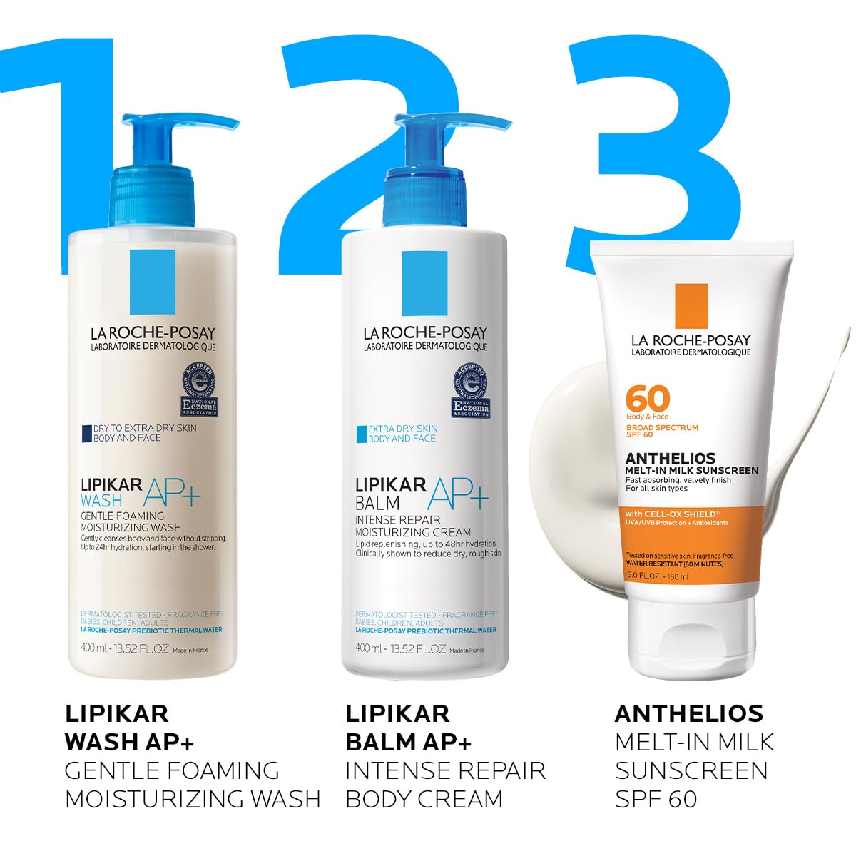 La Roche-Posay Anthelios Melt-In Milk Sunscreen SPF 60, Sunscreen For Body & Face, Broad Spectrum SPF + Antioxidants, Oil Free - Maple Wellness Supplements