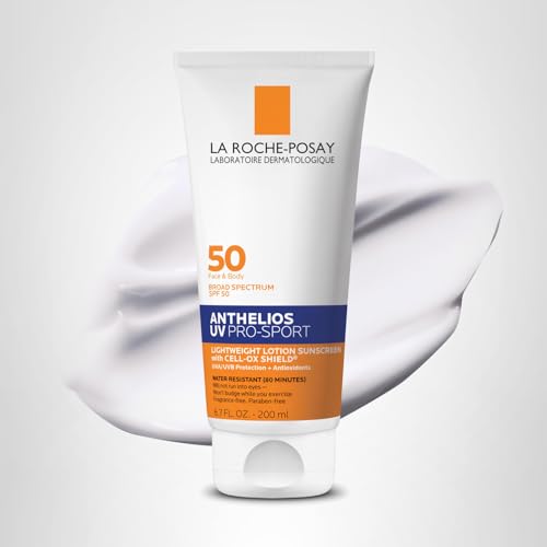 La Roche-Posay Anthelios UV Pro-Sport SPF 50 Sunscreen for Face & Body, Water & Sweat Resistant with Non-Drip Formula, Invisible Broad Spectrum Sunscreen Lotion - Maple Wellness Supplements