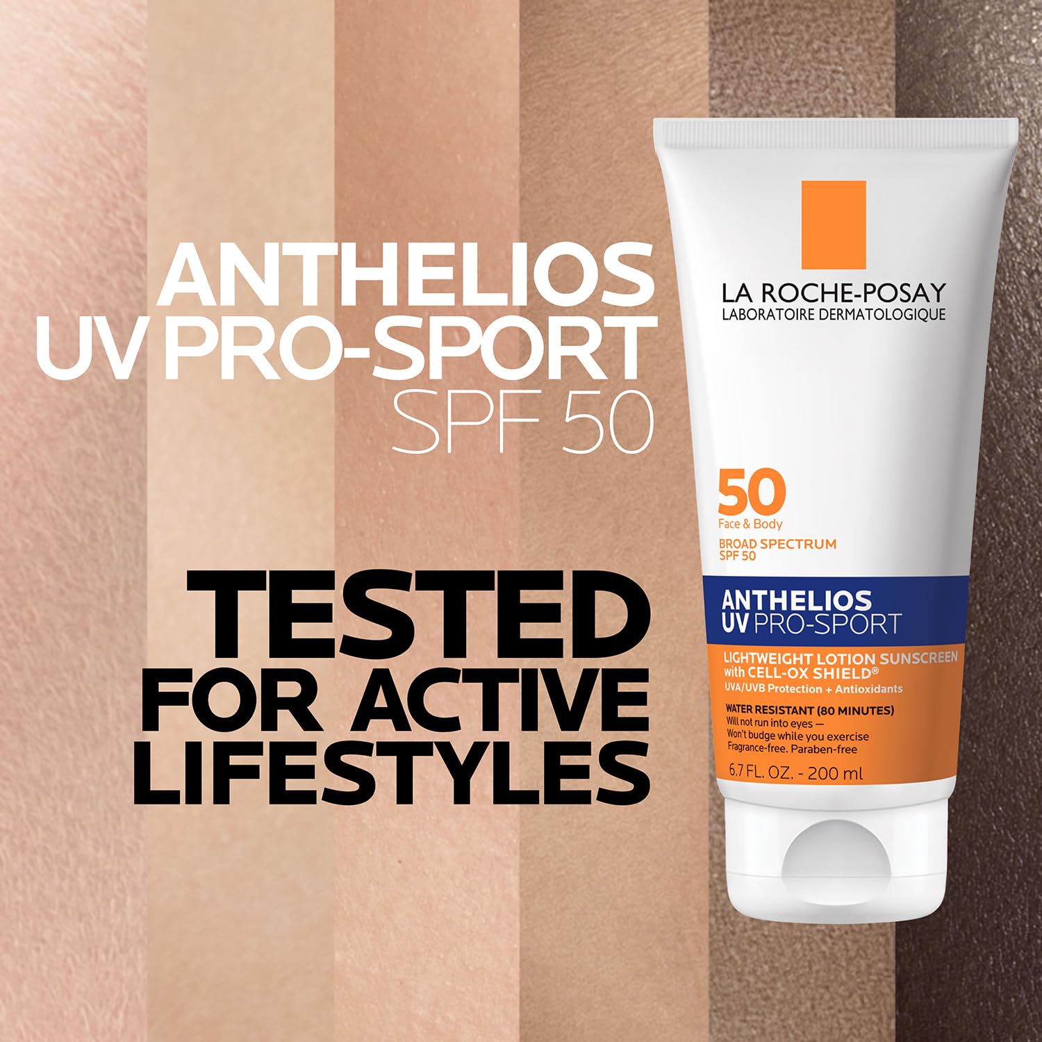 La Roche-Posay Anthelios UV Pro-Sport SPF 50 Sunscreen for Face & Body, Water & Sweat Resistant with Non-Drip Formula, Invisible Broad Spectrum Sunscreen Lotion - Maple Wellness Supplements