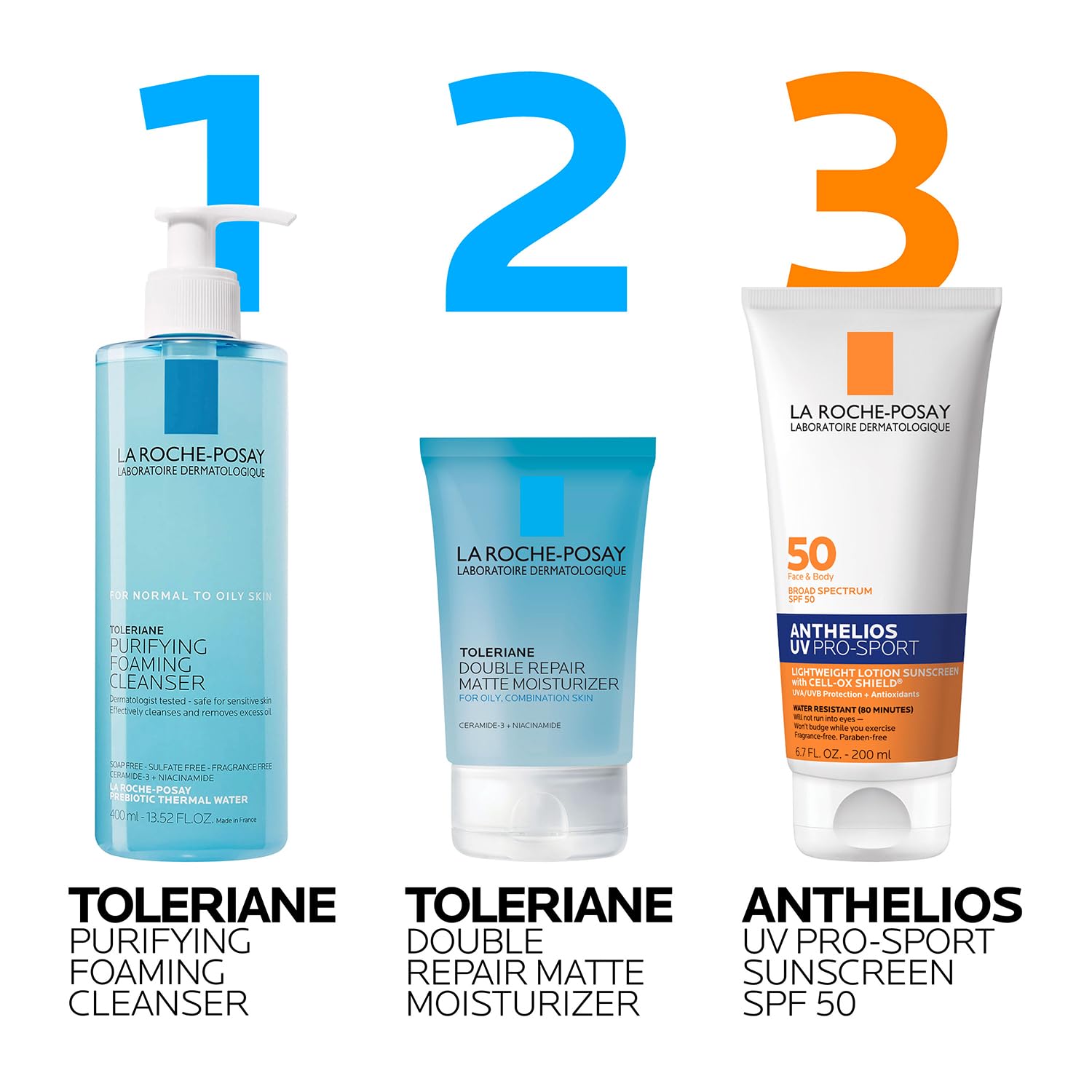 La Roche-Posay Anthelios UV Pro-Sport SPF 50 Sunscreen for Face & Body, Water & Sweat Resistant with Non-Drip Formula, Invisible Broad Spectrum Sunscreen Lotion - Maple Wellness Supplements