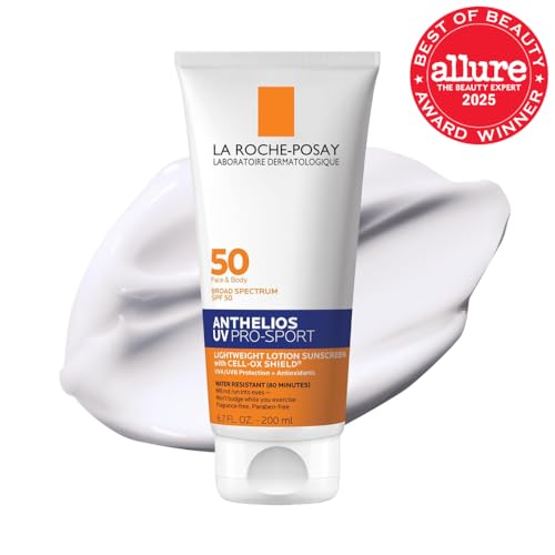 La Roche-Posay Anthelios UV Pro-Sport SPF 50 Sunscreen for Face & Body, Water & Sweat Resistant with Non-Drip Formula, Invisible Broad Spectrum Sunscreen Lotion - Maple Wellness Supplements