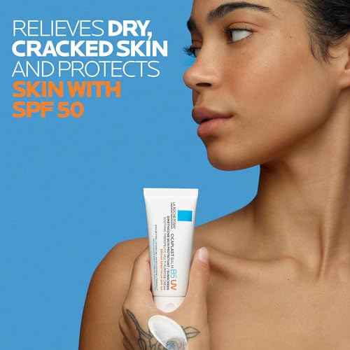 La Roche-Posay Cicaplast Balm B5 UV SPF 50, Vitamin B5 + Shea Butter + Tribioma + Madecassoside + Zinc Oxide Sunscreen - Maple Wellness Supplements