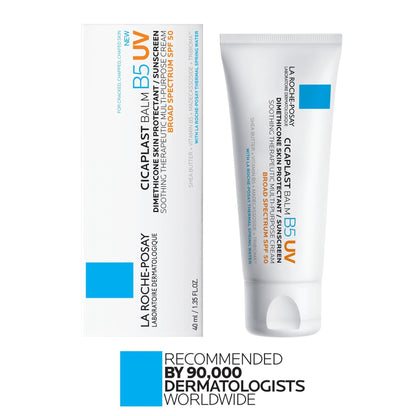 La Roche-Posay Cicaplast Balm B5 UV SPF 50, Vitamin B5 + Shea Butter + Tribioma + Madecassoside + Zinc Oxide Sunscreen - Maple Wellness Supplements