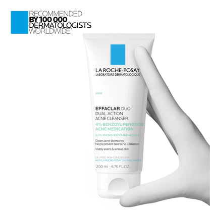La Roche-Posay Effaclar Dual Acne Face Wash With 4% Benzoyl Peroxide & LHA Exfoliant - Maple Wellness Supplements