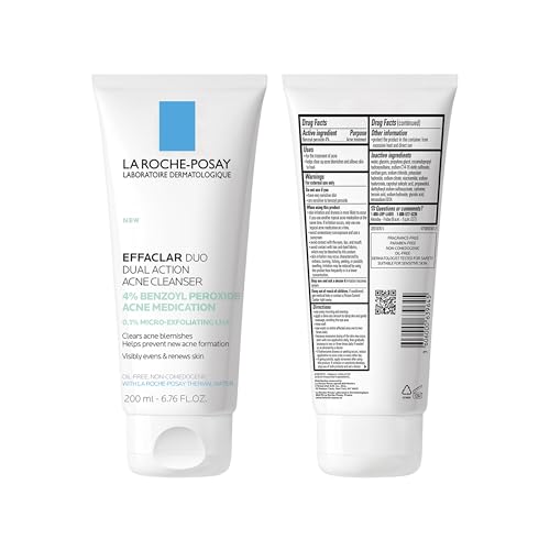 La Roche-Posay Effaclar Dual Acne Face Wash With 4% Benzoyl Peroxide & LHA Exfoliant - Maple Wellness Supplements