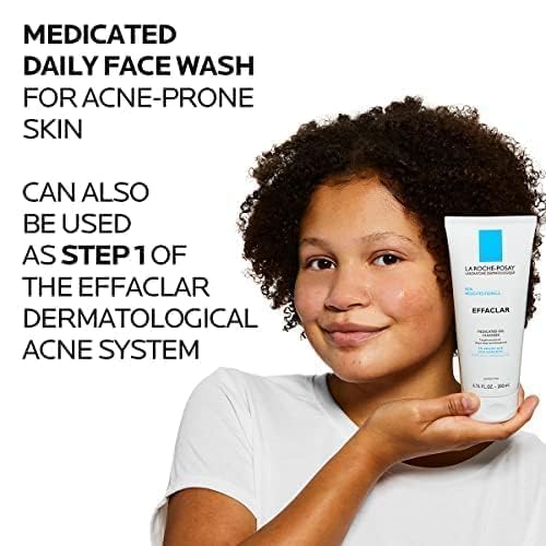 La Roche-Posay Effaclar Medicated Gel Cleanser, 2% Salicylic Acid Cleanser + LHA + Glycerin, Foaming Acne Face Wash, Helps Clear & Prevent Acne Breakouts, Oil Free, Targets Excess Oil - Maple Wellness Supplements