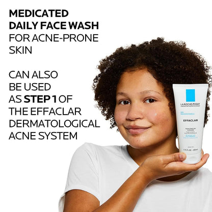 La Roche-Posay Effaclar Medicated Gel Cleanser, 2% Salicylic Acid Cleanser + LHA + Glycerin, Foaming Acne Face Wash, Helps Clear & Prevent Acne Breakouts, Oil Free, Targets Excess Oil - Maple Wellness Supplements
