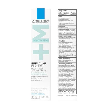 La Roche-Posay Effaclar Salicylic Acid Acne Treatment For Face, Mattifying Acne Gel Cream Spot Treatment for Blackheads - Maple Wellness Supplements