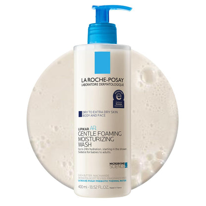 La Roche-Posay Lipikar AP+ Gentle Foaming Moisturizing Wash, Shea Butter + Niacinamide - Maple Wellness Supplements