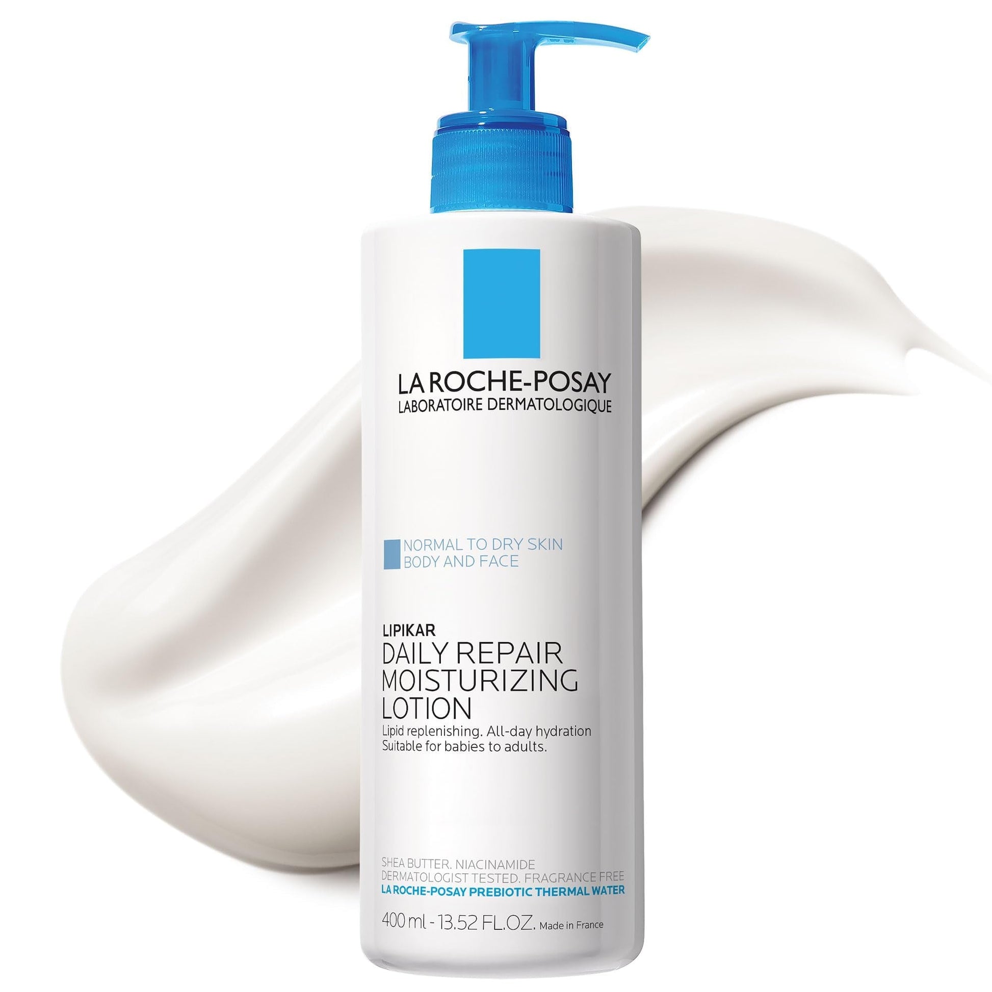 La Roche-Posay Lipikar Body Lotion Daily Repair Moisturizing Cream, Fragrance Free Body - Maple Wellness Supplements