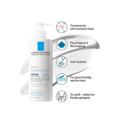 La Roche-Posay Lipikar Urea 10% Roughness Smoothing Lotion, Body Lotion For Dry Skin With 10% Urea + Shea Butter + Allantoin - Maple Wellness Supplements