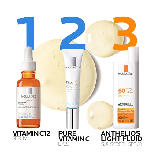 La Roche-Posay Pure Vitamin C Serum For Face With Hyaluronic Acid & Salicylic Acid, Hydrating & Brightening Serum - Maple Wellness Supplements