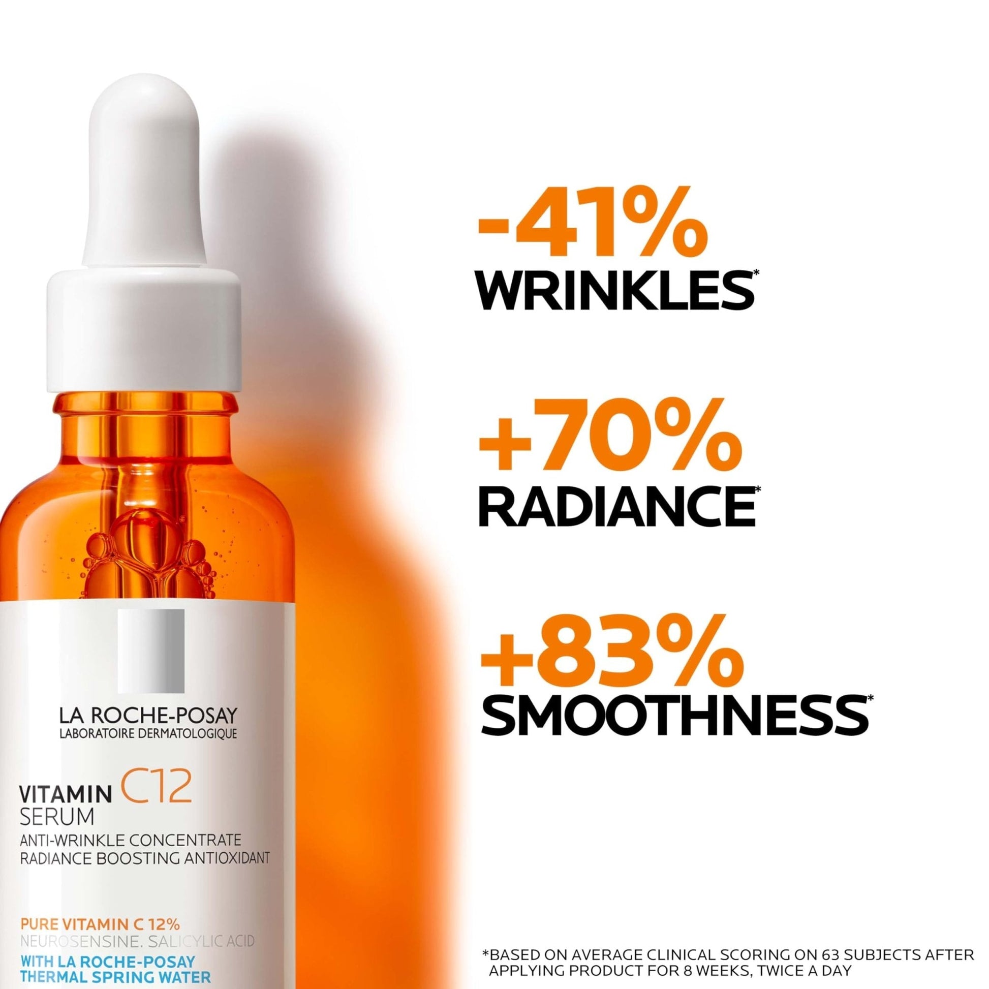La Roche-Posay Pure Vitamin C Serum For Face With Hyaluronic Acid & Salicylic Acid, Hydrating & Brightening Serum - Maple Wellness Supplements