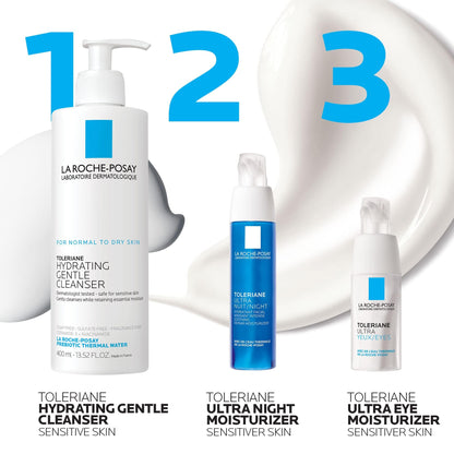 La Roche-Posay Toleriane Dermallergo Night Cream for Face, Intense Soothing Moisturizer with Vitamin E, Allergy Tested - Maple Wellness Supplements