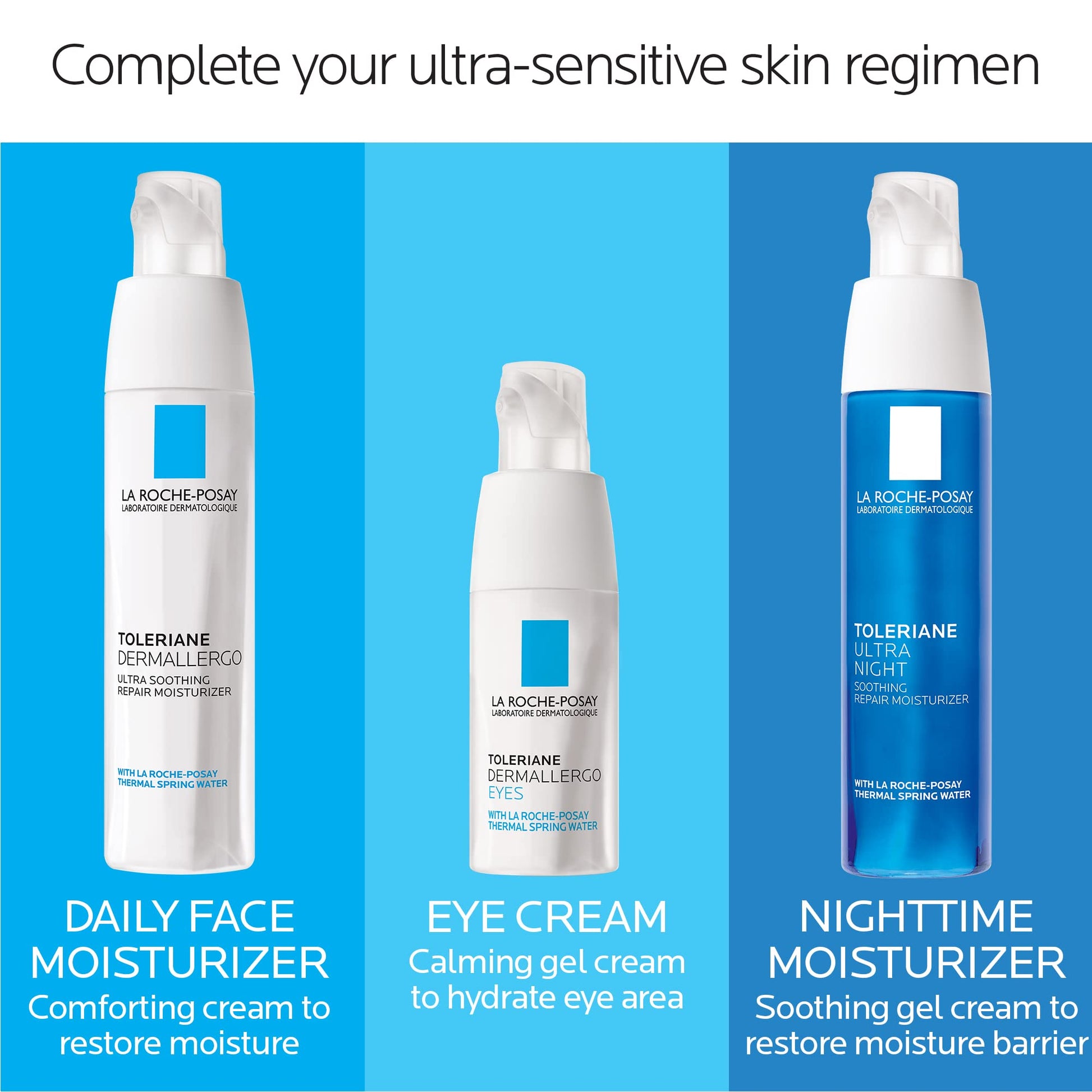 La Roche-Posay Toleriane Dermallergo Ultra Soothing Repair Face Moisturizer for Sensitive Skin, Gentle Moisturizing Face - Maple Wellness Supplements
