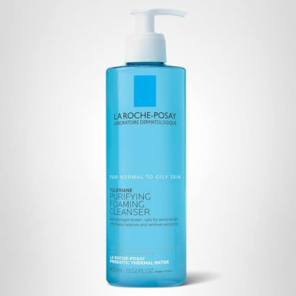 La Roche-Posay Toleriane Purifying Foaming Facial Cleanser, Oil Free Face Wash for Women & Men with Niacinamide + Ceramides - Maple Wellness Supplements
