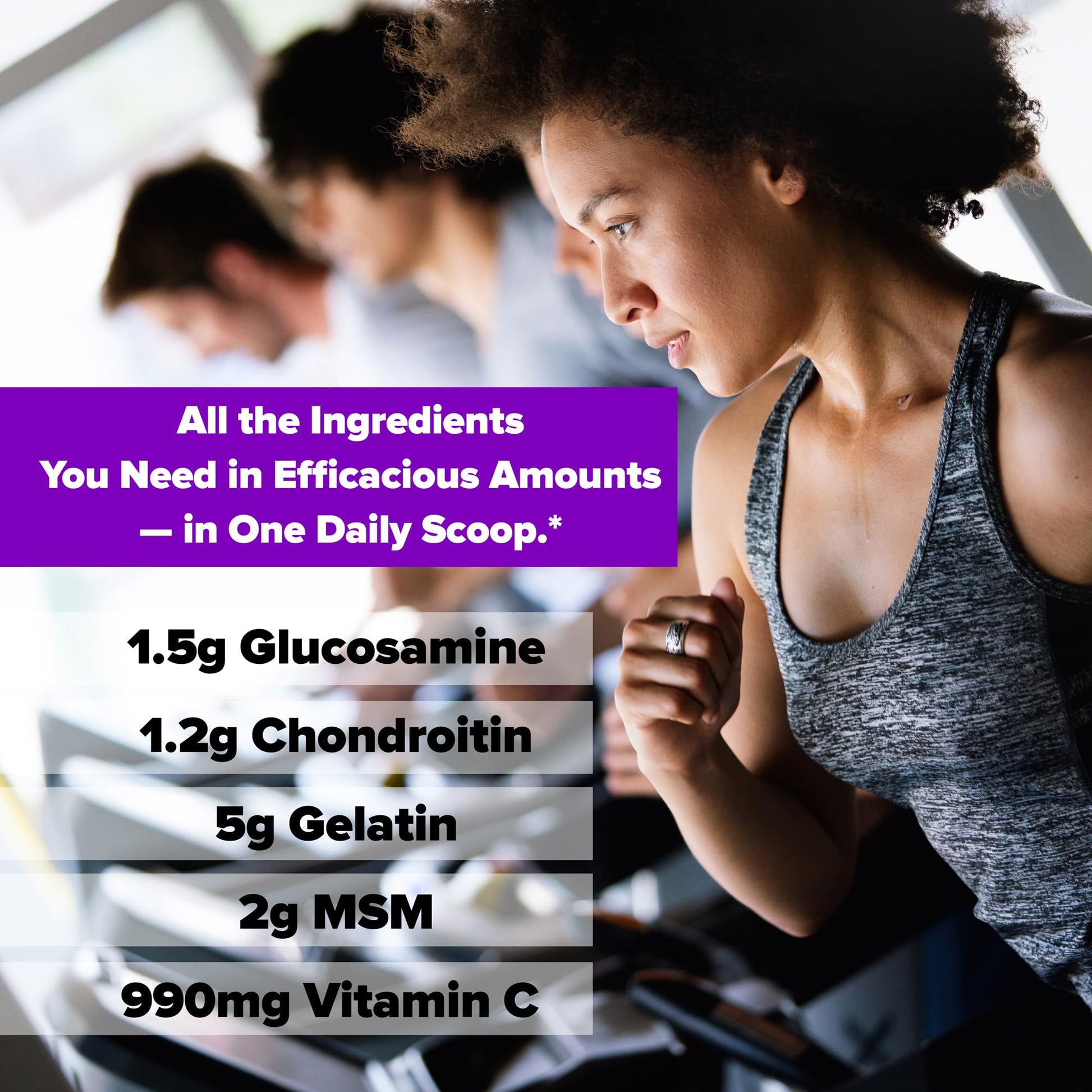 Labrada Nutrition Elastijoint, Grape - Glucosamine Joint Support Supplement Powder for Men & Women, Joint Relief & Bone Health Supplement with MSM, Glucosamine Chondroitin MSM - Gluten-Free - Maple Wellness Supplements