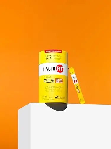 LACTO-FIT Chongkundang Healthcare Gold Probiotic 50 Pack Powder Sticks – Multi Strain Daily Probiotics with Prebiotics and Postbiotics for Digestive Balance and Everyday Wellness - Maple Wellness Supplements