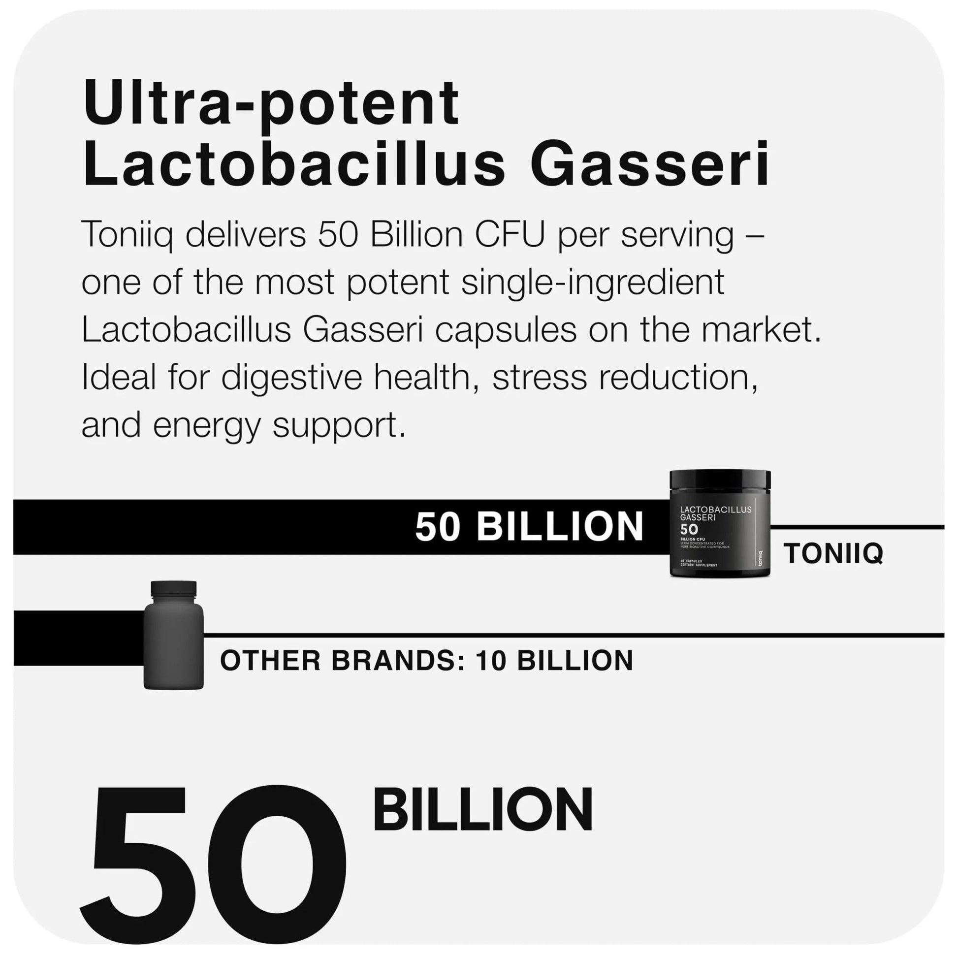Lactobacillus Gasseri - Ultra High Strength 50 Billion CFU - Delayed Release Capsules - Made with Prebiotic Inulin Fiber - Supports Digestive Health & Gut Flora - Third-Party Lab Tested - 60 Capsules - Maple Wellness Supplements