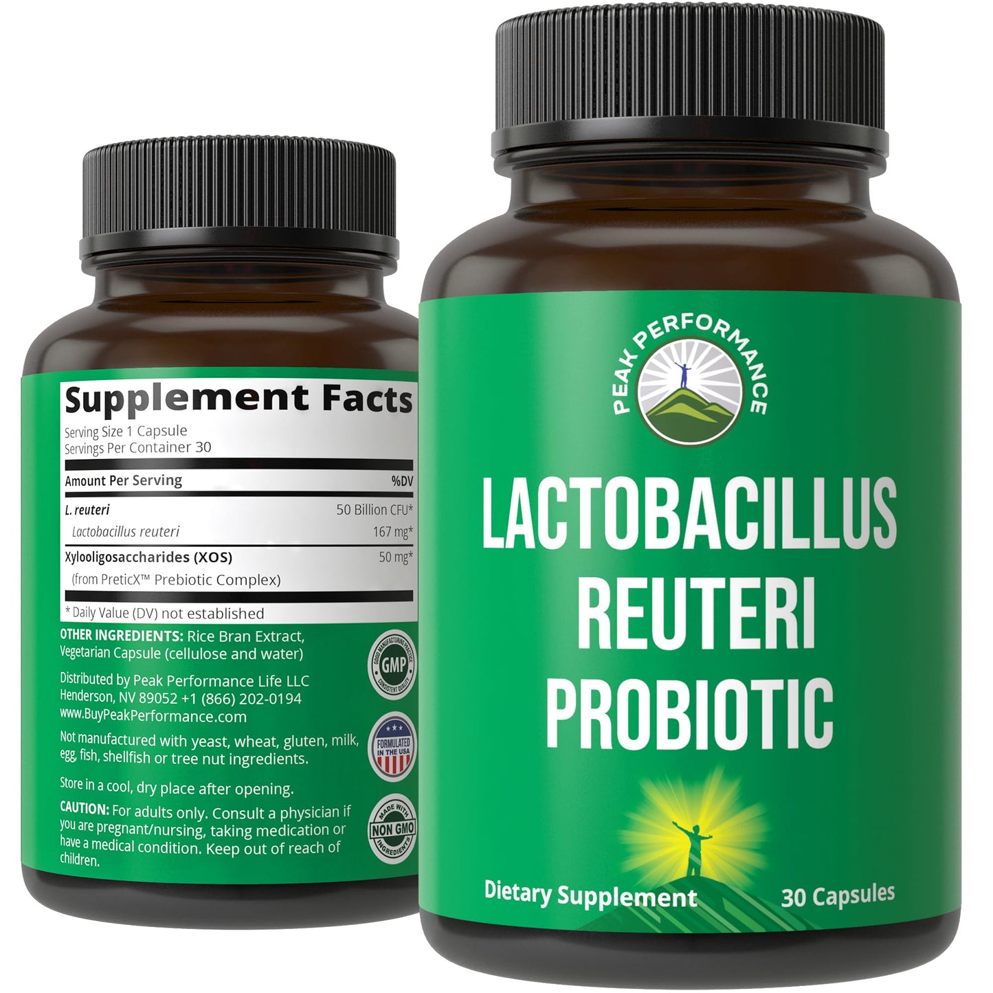 Lactobacillus Reuteri 50 Billion CFU Probiotics with Clinically Studied PreticX® XOS Prebiotic. L Reuteri Probiotic Capsules Supplement for Gut Health and Digestive Support. for Both Women & Men - Maple Wellness Supplements