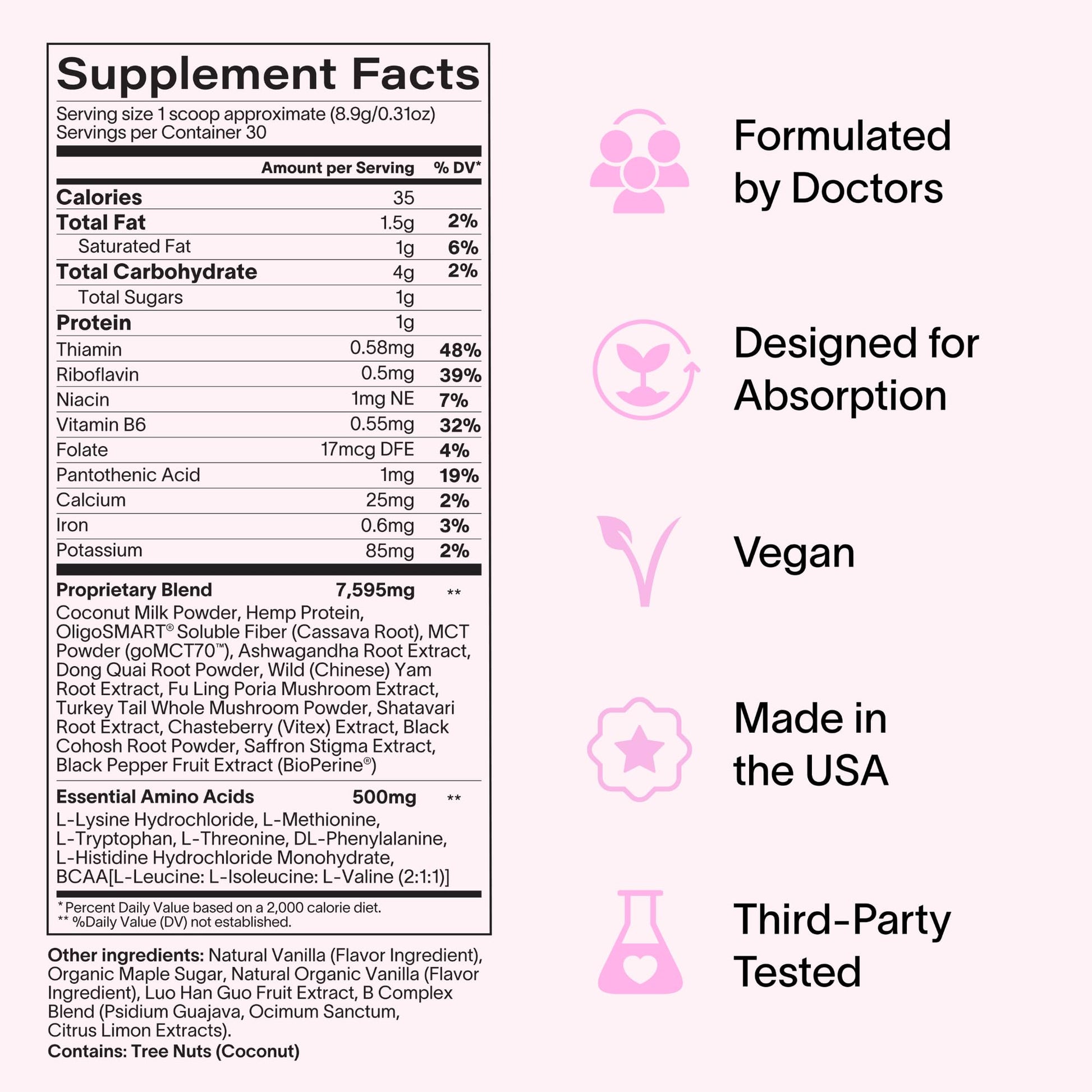 Ladywell Daily Hormone Balance Powder | Natural Cycle Support for Women | Supports Mood, Bloating, Cramps, Skin Health & Cravings with Chasteberry, B Vitamins, Ashwagandha, Saffron + | 30 Servings - Maple Wellness Supplements